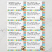Monkey Baby shower Diaper Raffle (Voorkant)