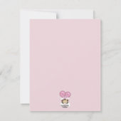 Monkey Baby shower FLAT#1 Dank u ORCHID Notitiekaartje (Achterkant)