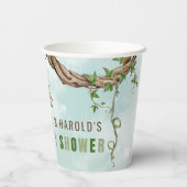 Monkey Baby shower gepersonaliseerde papieren beke Papieren Bekers (Achterkant)