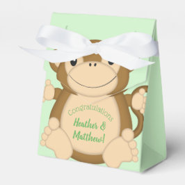Monkey Baby shower Green Bedankdoosjes