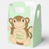 Monkey Baby shower Green Bedankdoosjes (Geopend)