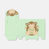 Monkey Baby shower Green Bedankdoosjes (Uitgevouwen)