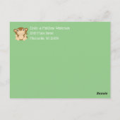 Monkey Baby shower Green Briefkaart (Achterkant)