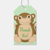 Monkey Baby shower Green Cadeaulabel (Voorkant)