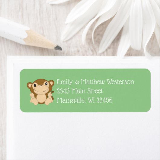 Monkey Baby shower Green Etiket (Insitu)