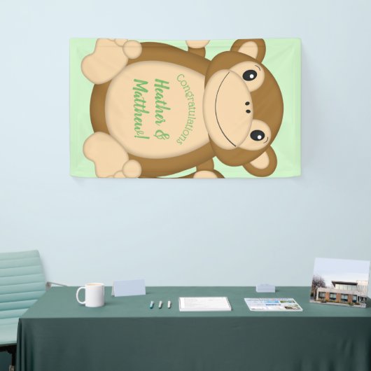 Monkey Baby shower Green Spandoek (Beurs)