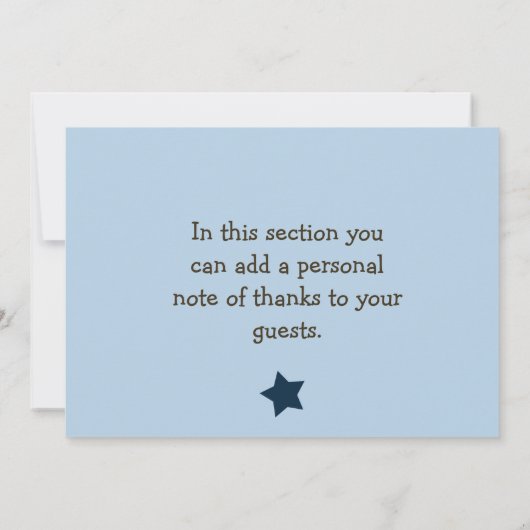 Monkey Baby shower - Hartelijk dank Bedankkaart (Achterkant)