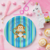 Monkey Baby shower Het Een Jongen Papier Borden Papieren Bordje (Feest)