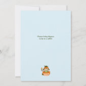 MONKEY Baby shower Invitation Herfst Pumpkin BOY Kaart (Achterkant)