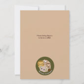 MONKEY Baby shower Invitation Nali Oerwoud NJM Kaart (Achterkant)