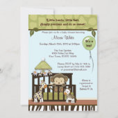 Monkey Baby shower Invitation oerwoud safari CA-B Kaart (Voorkant)