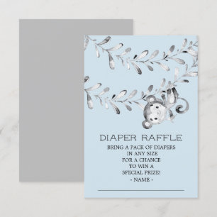 Monkey Baby shower Luier Raffle Ticket Kaart