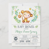 Monkey Baby shower Oerwoud Baby Boy Kaart (Voorkant)