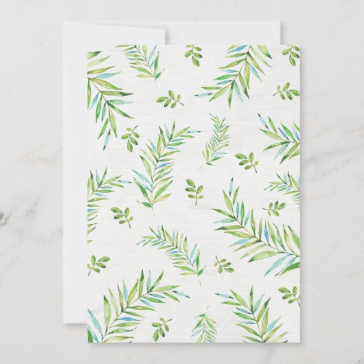 Monkey Baby shower Oerwoud Baby Boy Kaart (Achterkant)