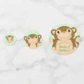 Monkey Baby shower Oerwoud Confetti (Achterkanten)