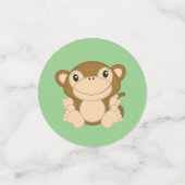 Monkey Baby shower Oerwoud Confetti (Kleine voorkant)