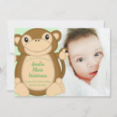 Monkey Baby shower Oerwoud Kaart (Voorkant)