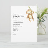 Monkey Baby shower per Mail Kaart (Staand voorkant)