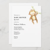 Monkey Baby shower per Mail Kaart (Voorkant / Achterkant)