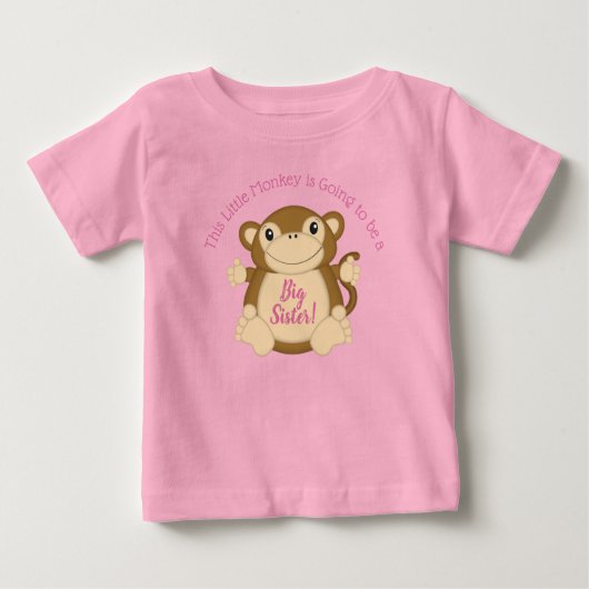 Monkey Baby shower Roze (Voorkant)