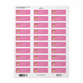 Monkey Baby shower Roze Etiket (Full Sheet)