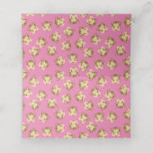 Monkey Baby shower Roze Plaatskaartje (Binnenkant ongevouwen)