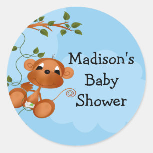 Monkey Baby shower Sticker