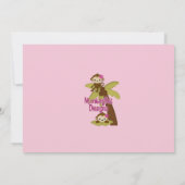 MONKEY Baby shower Uitnodiging 3 Kleine apen (Achterkant)
