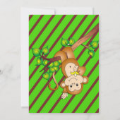 Monkey Baby Shower-uitvindingen zwemmen Kaart (Achterkant)