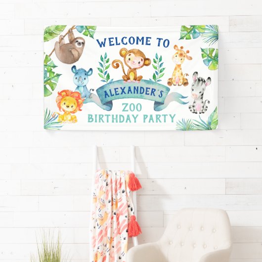 Monkey Backdrop, Zoo party Spandoek (Insitu)