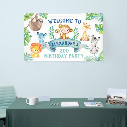Monkey Backdrop, Zoo party Spandoek (Beurs)