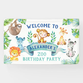Monkey Backdrop, Zoo party Spandoek
