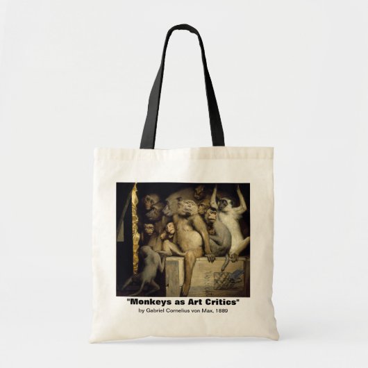 Monkey Bag: Monkey Art Critici Tote Bag (Voorkant)