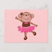 Monkey Ballerina Briefkaart (Voorkant)