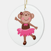 Monkey Ballerina Keramisch Ornament (Links)