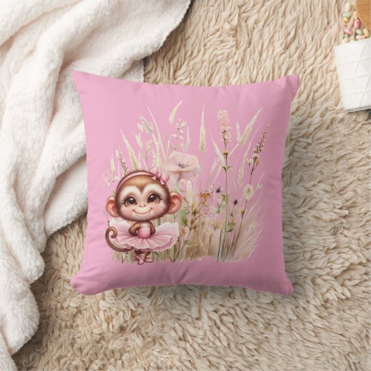 Monkey Ballerina Kussen (Deken)