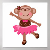 Monkey Ballerina Poster (Voorkant)