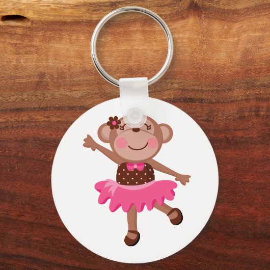 Monkey Ballerina Sleutelhanger (Voorkant)