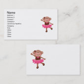 Monkey Ballerina Visitekaartje (Voorkant / Achterkant)
