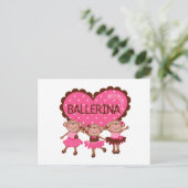 Monkey Ballet Briefkaart (Staand voorkant)