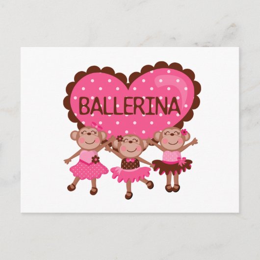 Monkey Ballet Briefkaart (Voorkant)