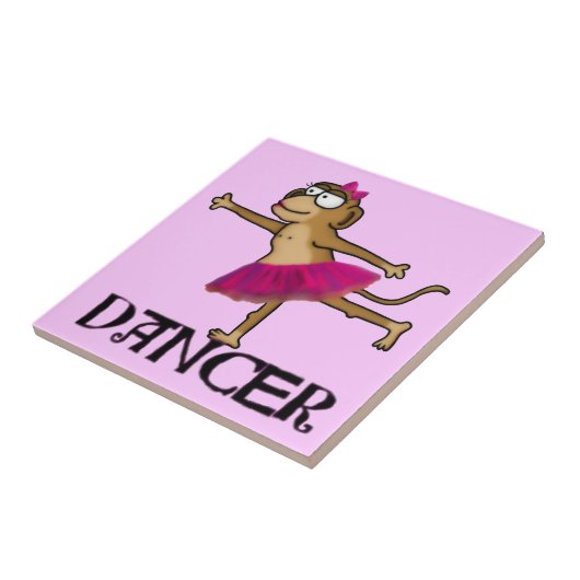 Monkey Ballet Tegeltje (Zijkant)