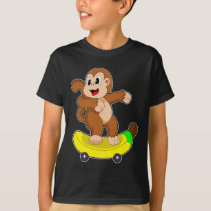 Monkey Banaan Skateboard T-shirt