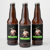 Monkey Banana Bier Etiket (Flessen)