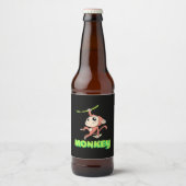 Monkey Banana Bier Etiket (Voorkant)