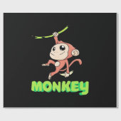 Monkey Banana Cadeaupapier (Vlak)