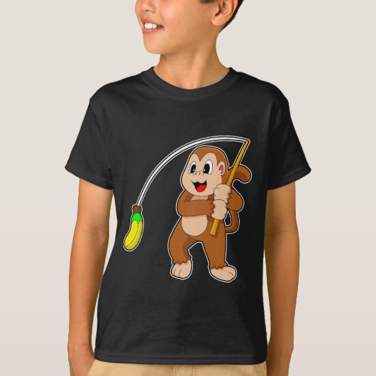 Monkey Banana Fisher Vist T-shirt (Voorkant)