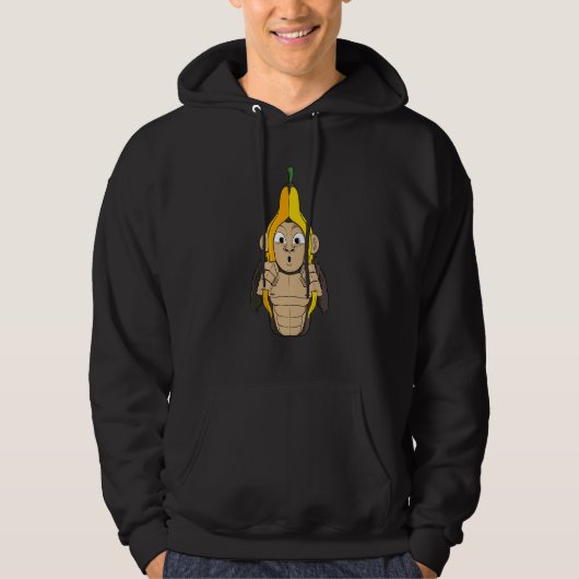Monkey Banana Humor Hoodie (Voorkant)