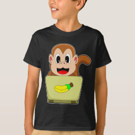 Monkey Banana Laptop T-shirt