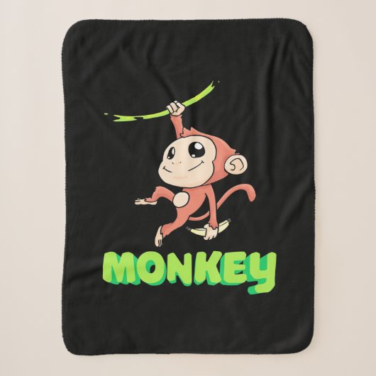 Monkey Banana Sherpa Deken (Voorkant)